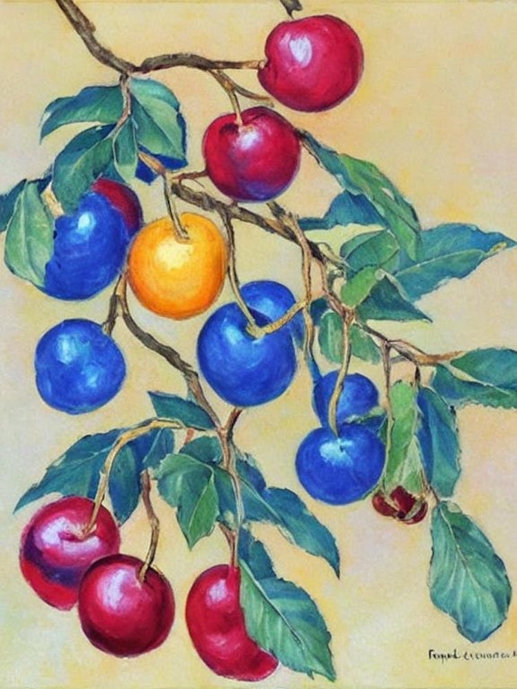Barbados 1 Cherry Vintage Sketch Fruit