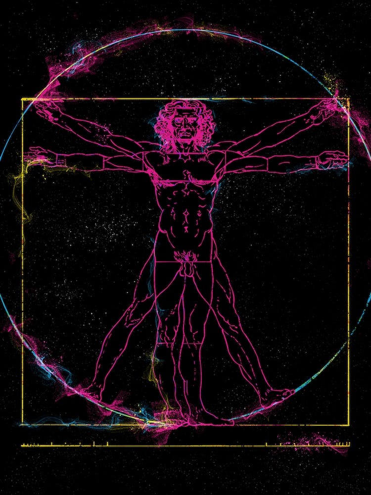 Vitruvian Man Neon