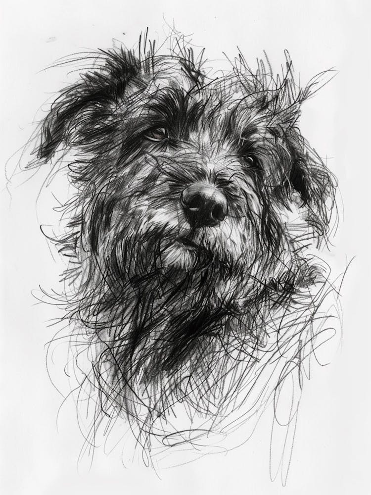 Pyrenean Shepherd Dog Charcoal Line 1