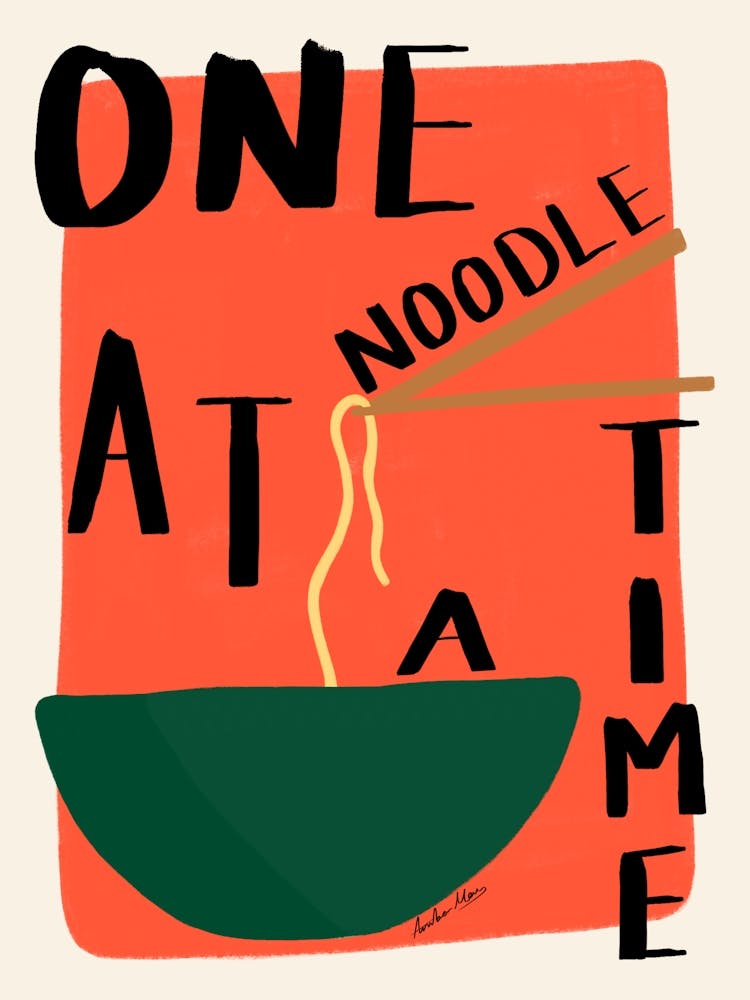 One Noodle at a Time Orange