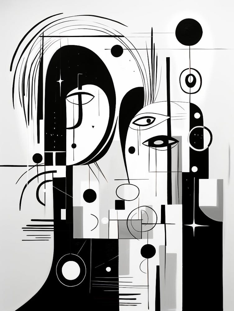 Communication Abstraite Noir Et Blanc 4