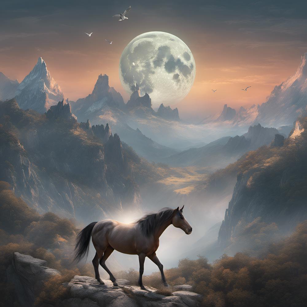 Horse In The Mountains