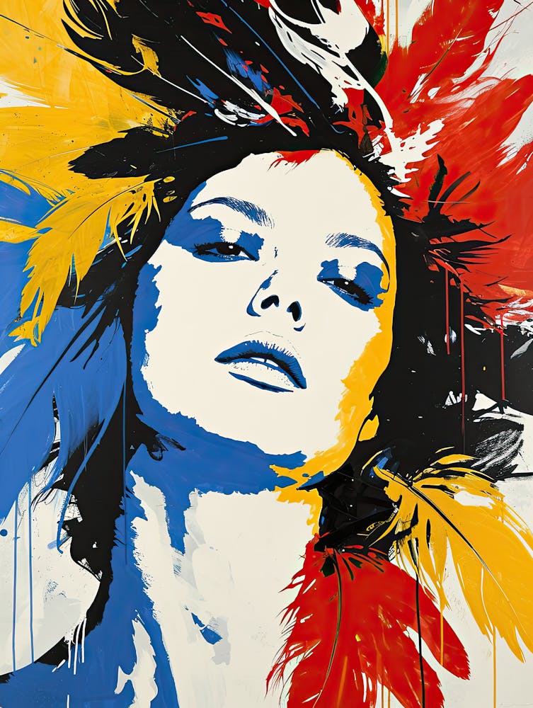 Woman With Feathers, Pop Art