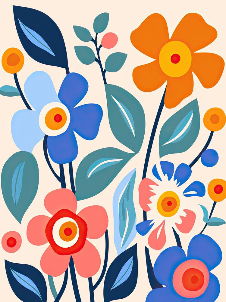 Sunshine and Petals: A Colorful Tribute, Inspired by Henri Matisse