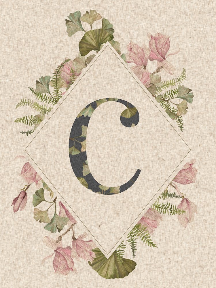 Floral Monogram C