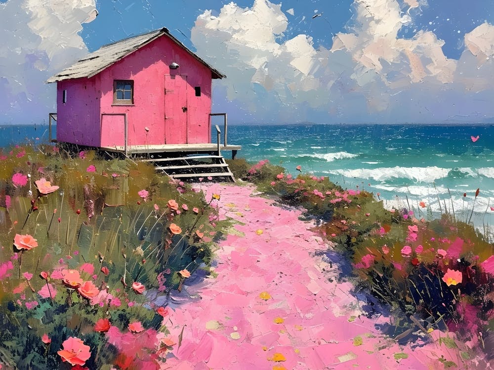 Pink Beach House 1