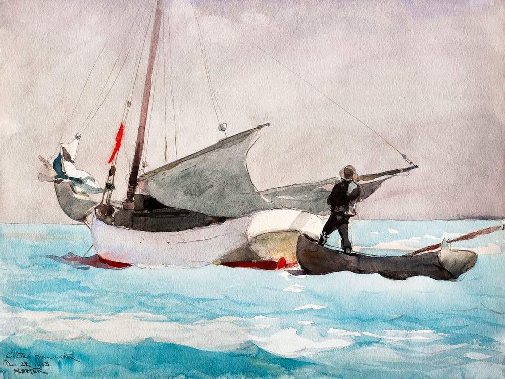 Stowing Sail (1903), Winslow Homer