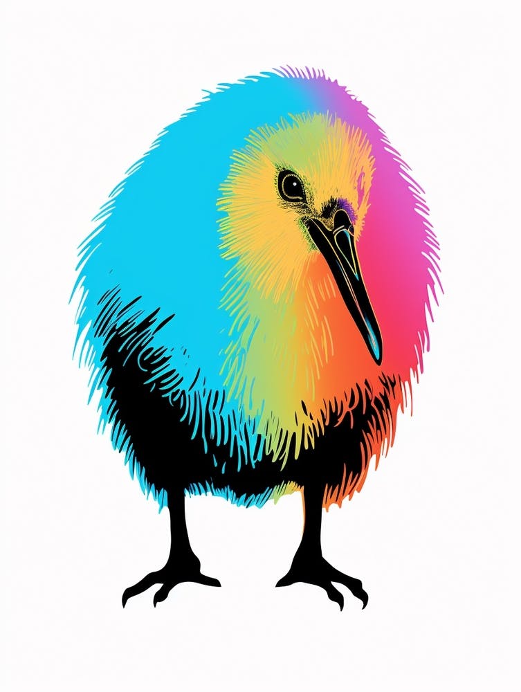 Andy Warhol Style Bird Kiwi 6