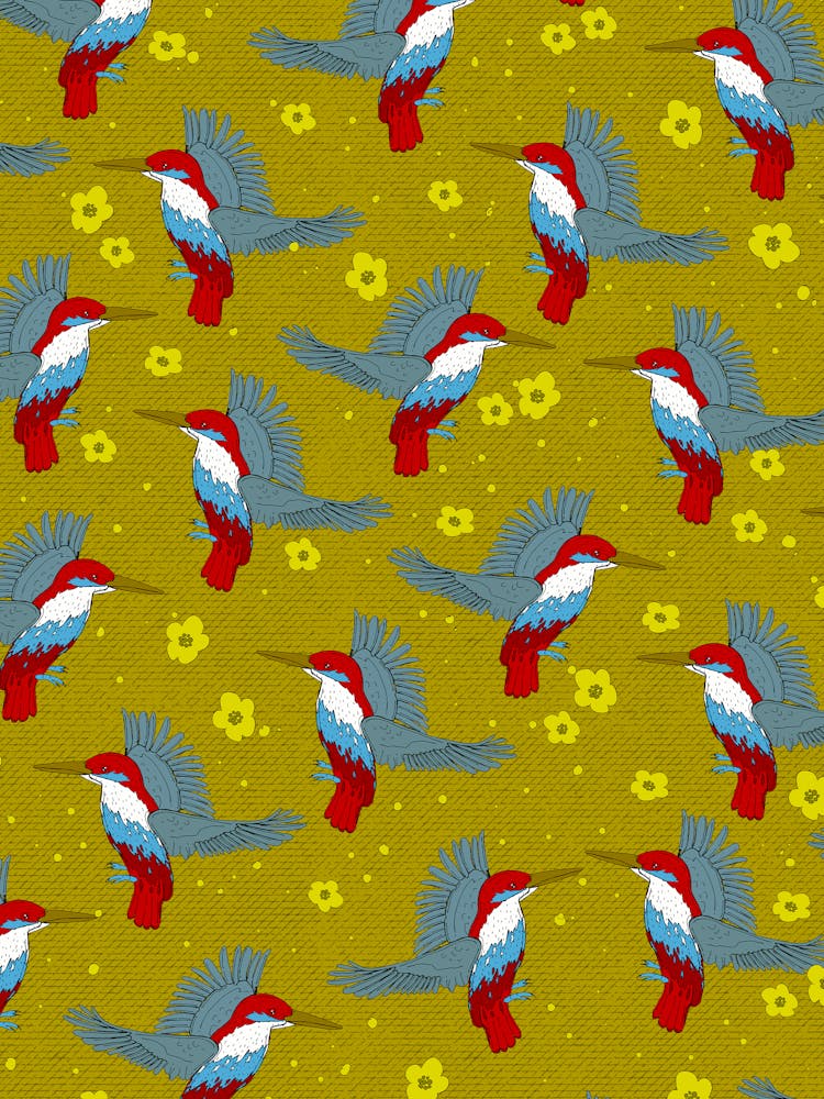 Kingfisher Bird Pattern