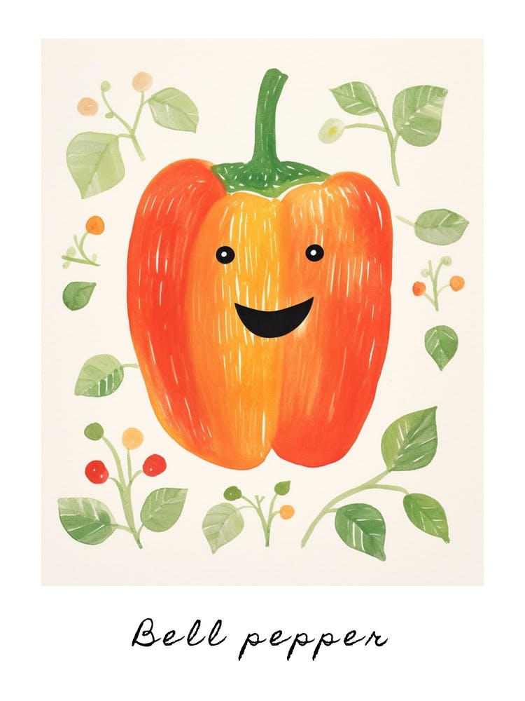 Friendly Kids Bell Pepper 1 Poster