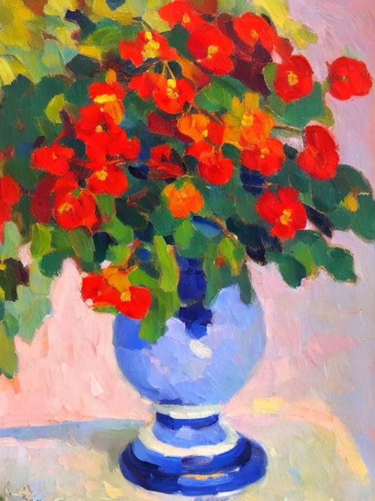 Firethorn Floral Abstract Block Colour 2 Flower