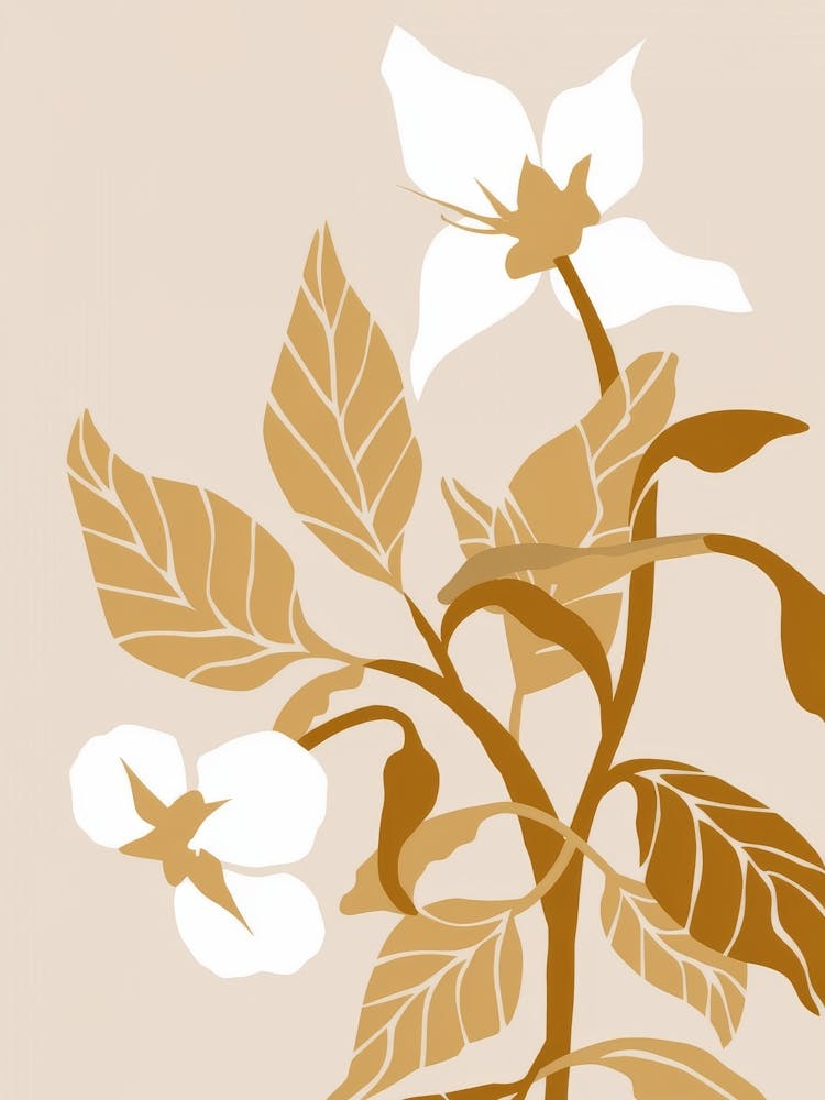 Goldene Botanische Studie