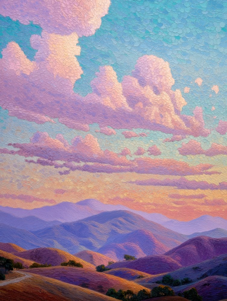 Sunset Over The Hills