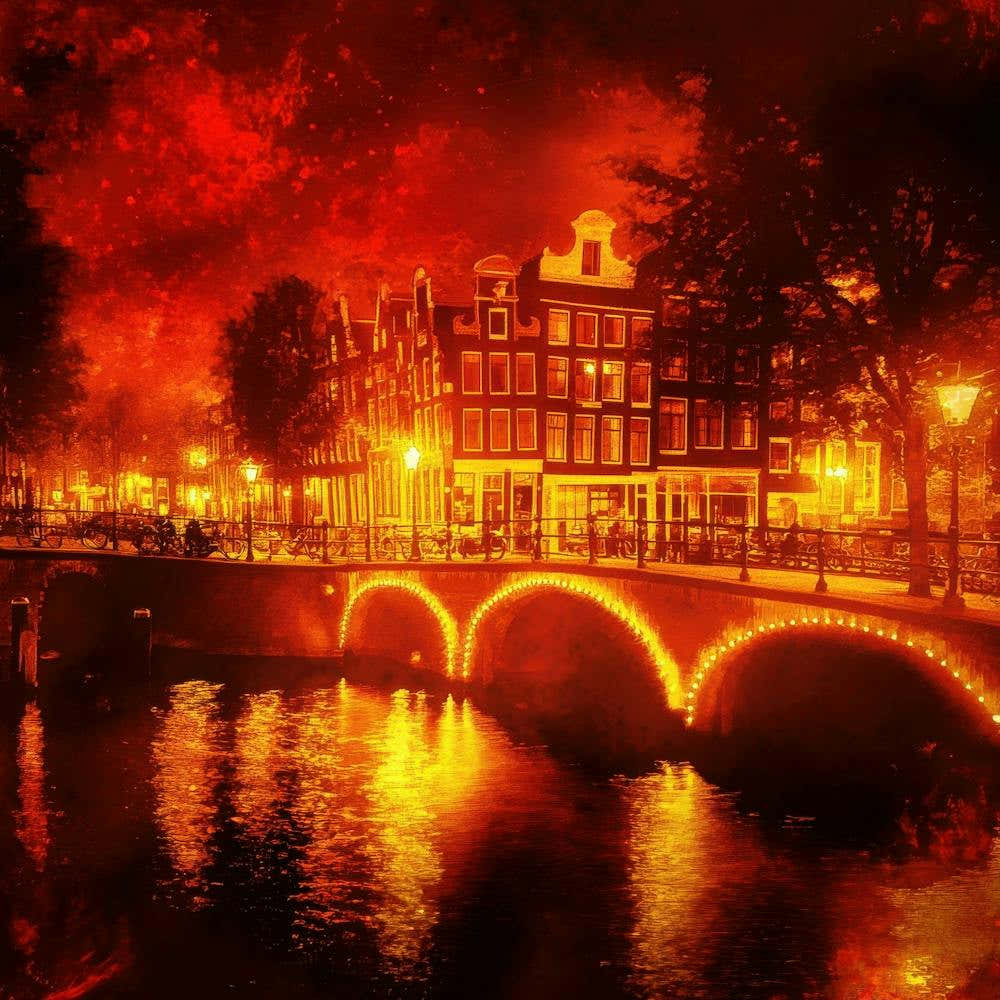 Amsterdam At Night Photo