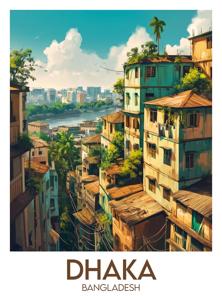 Affiche de voyage Dhaka
