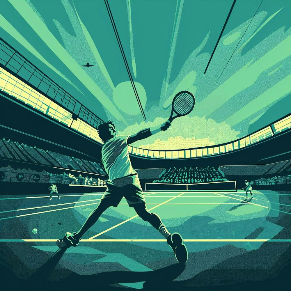 Tennis Player In Action 1