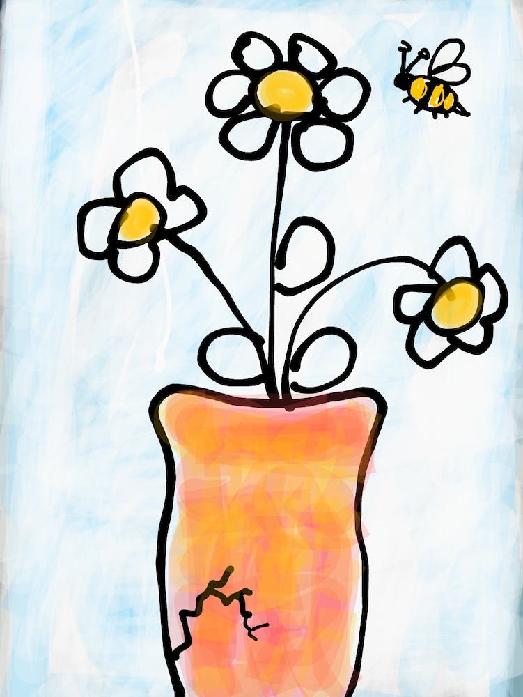 Bee In A Vase