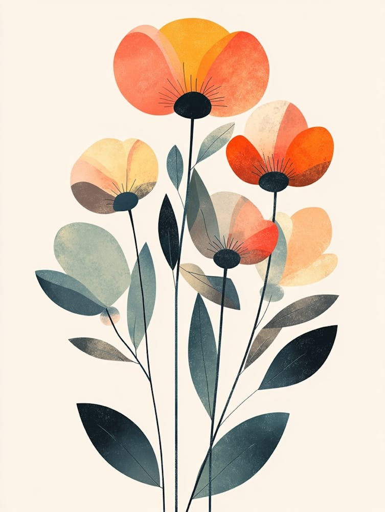 Abstraktes Blumengemälde 1