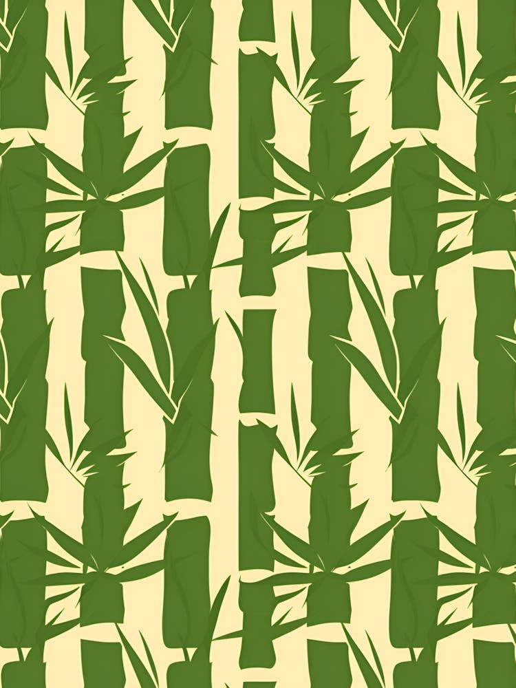 Bamboo Tree Seamless Pattern