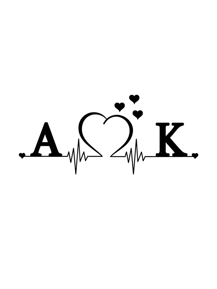 Personalized Couple Name Initial A And K