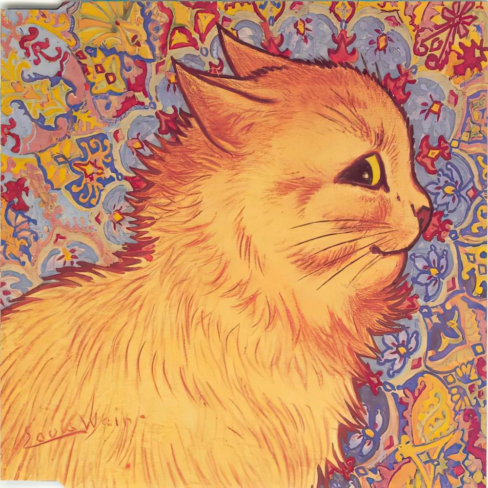 Katzenprofil, Louis Wain 1