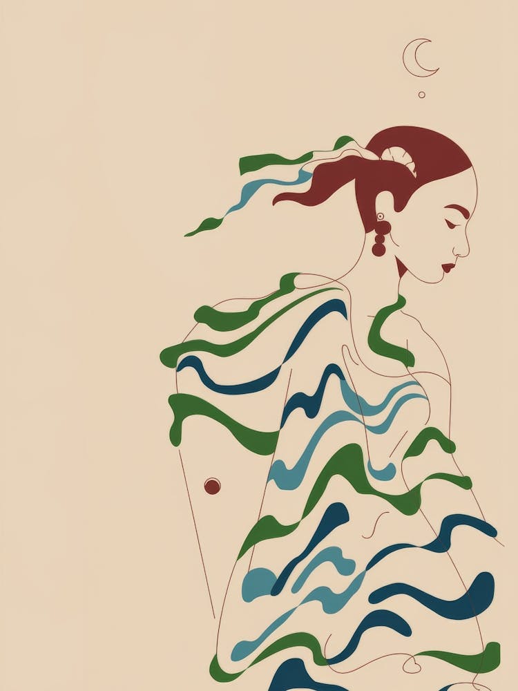 Flowing Breeze Silhouette