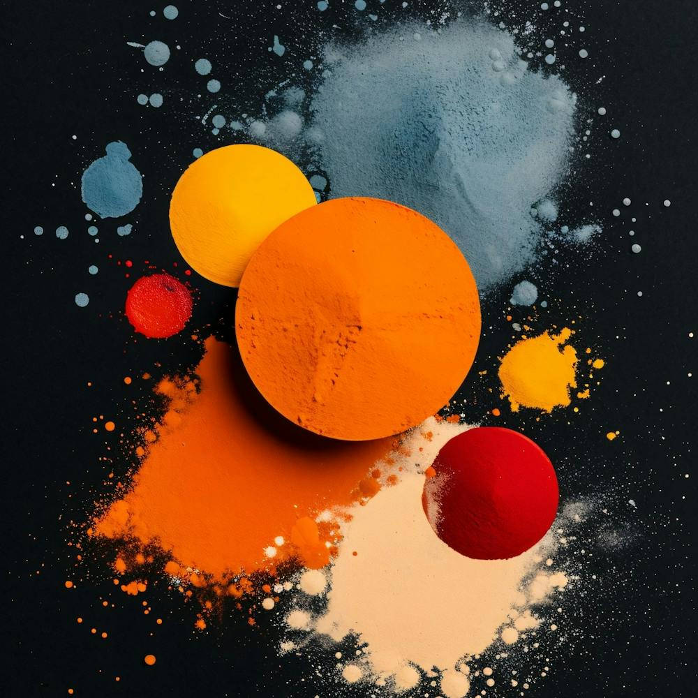 Abstract Of Colored Powders