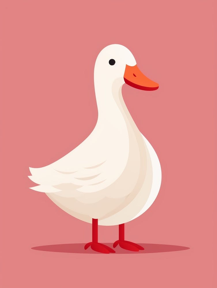 Minimalist Duck Illustration
