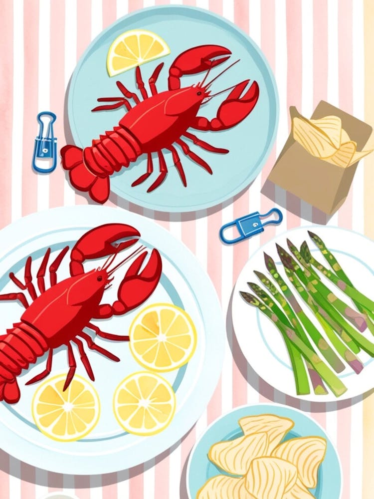 Lobsters On A Plate