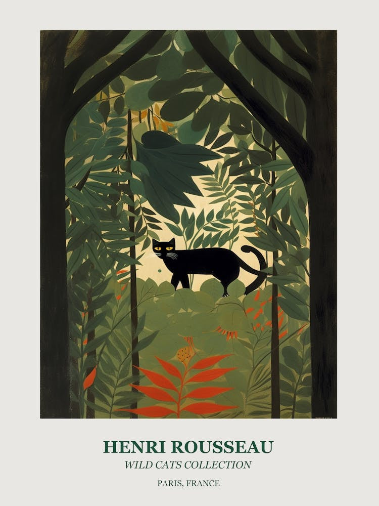 Henri Rousseau  Style Wild Cats Collection Botanical