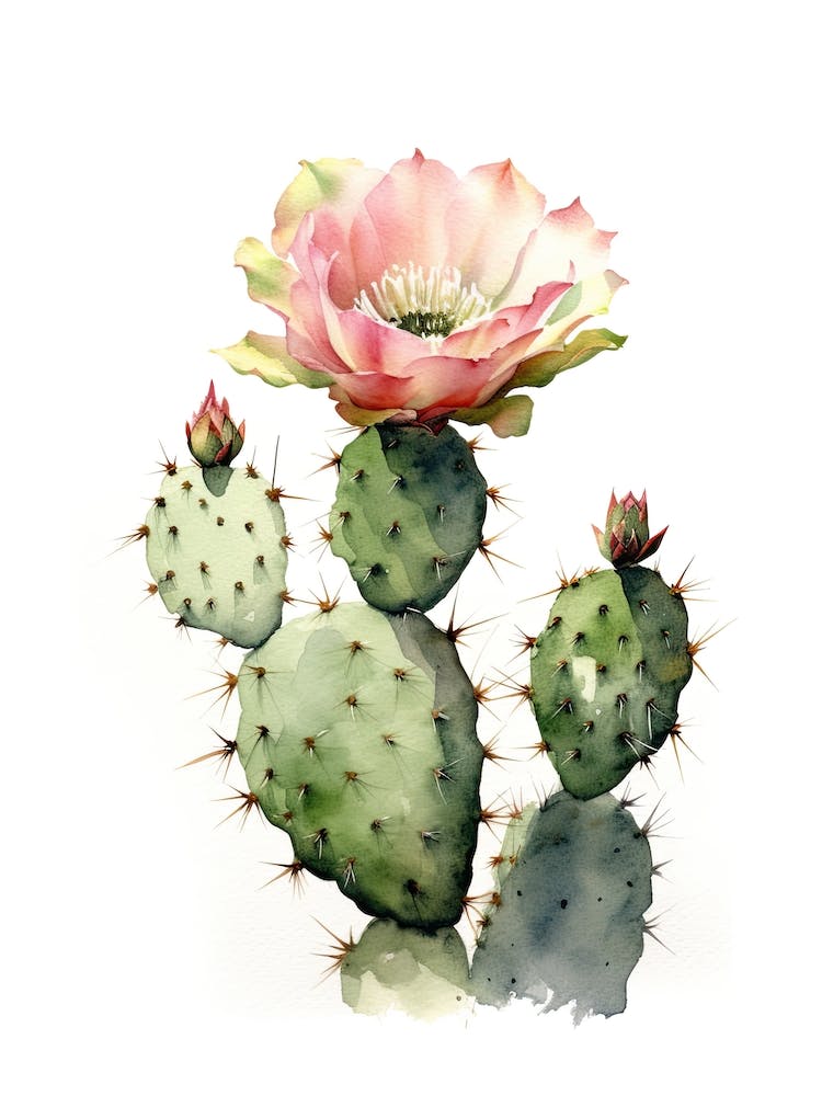 Notocactus Cactus Watercolour Drawing 2