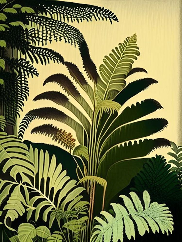 Tasmanian Tree Fern Rousseau Inspired