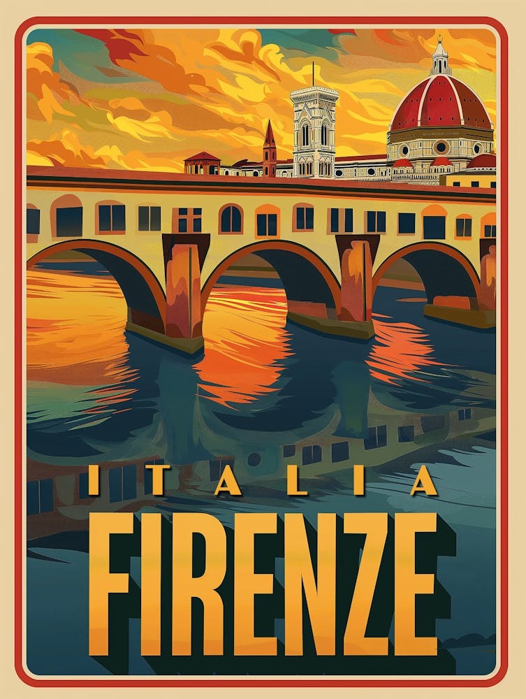 Firenze, Italia Vintage Poster