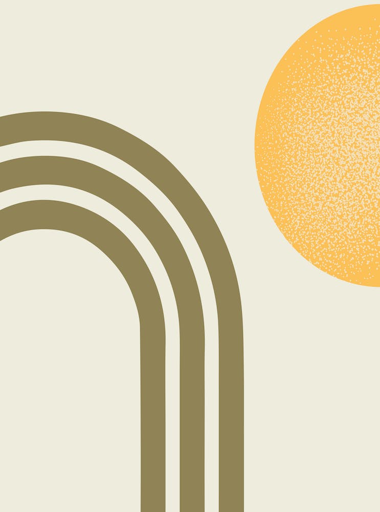 Rainbow Meets Sun Illustration