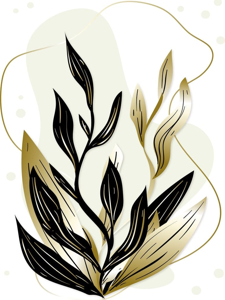 Black and Gold Botanical 2