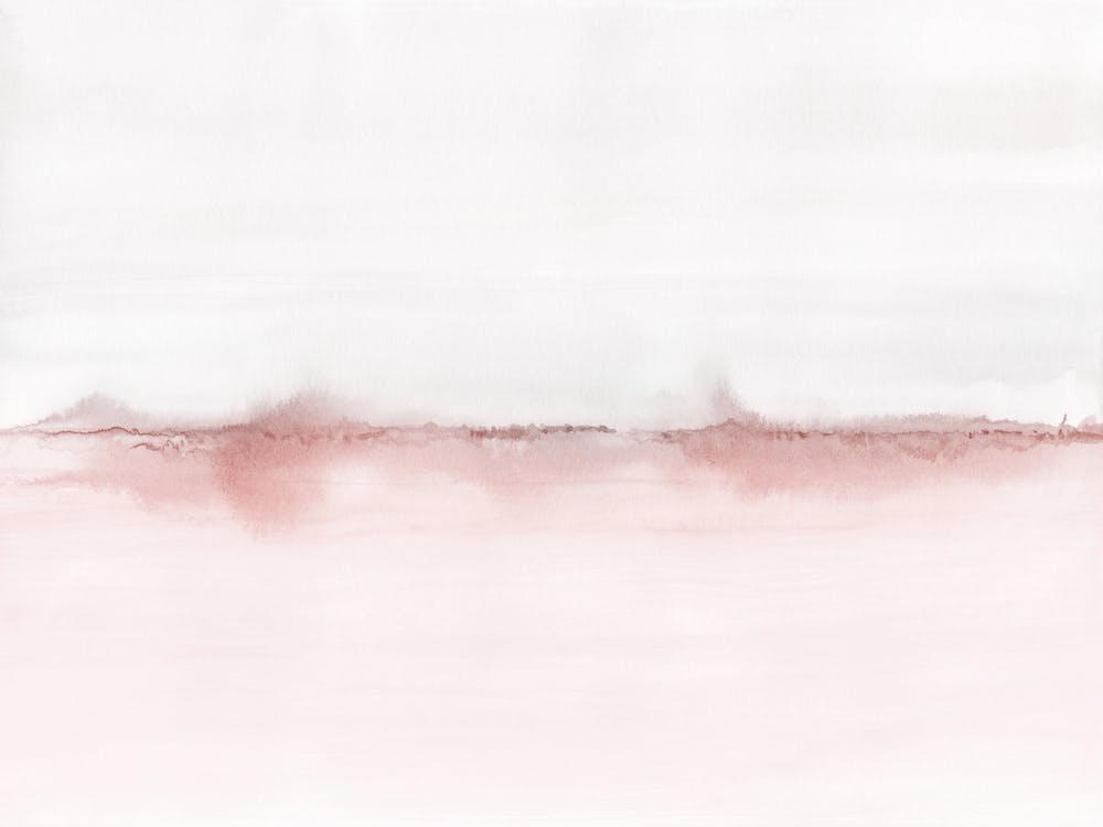 Watercolor Landscape 5 Soft Pink And Gray Line