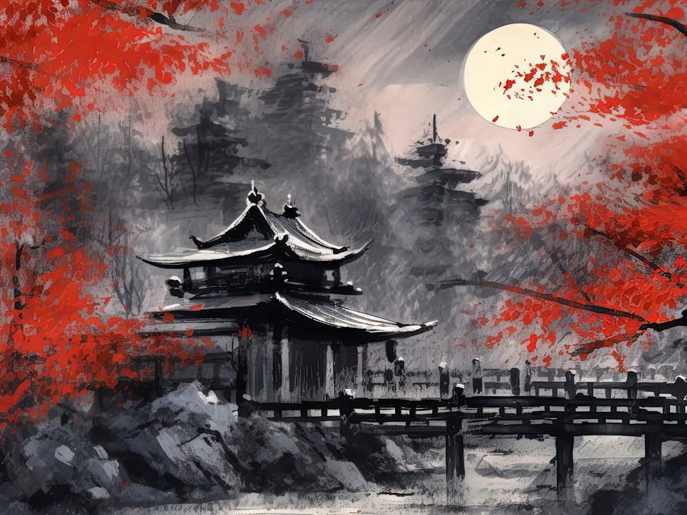 Asiatische Landschaftsmalerei 7