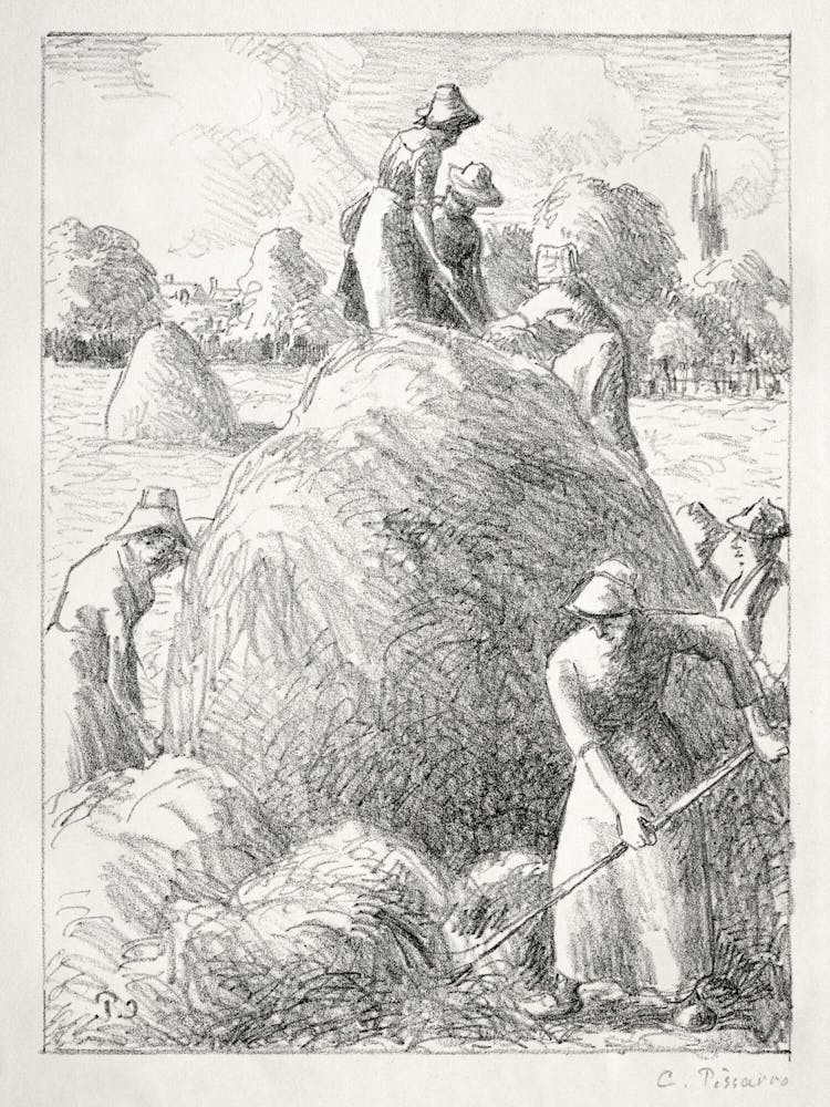Haymakers of Eragny (ca. 1896), Camille Pissarro