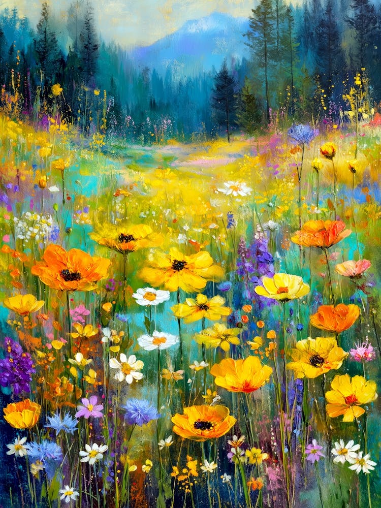 Wildflowers nature flora art