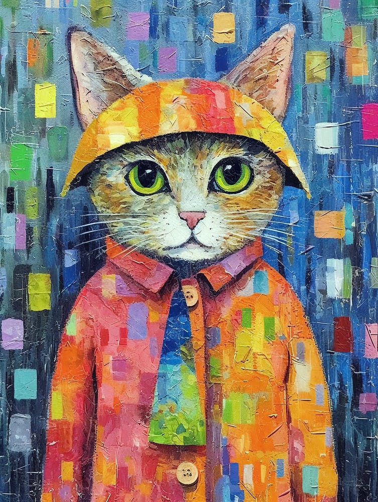 Meowdeling Masterpiece; Cat Chic On Canvas