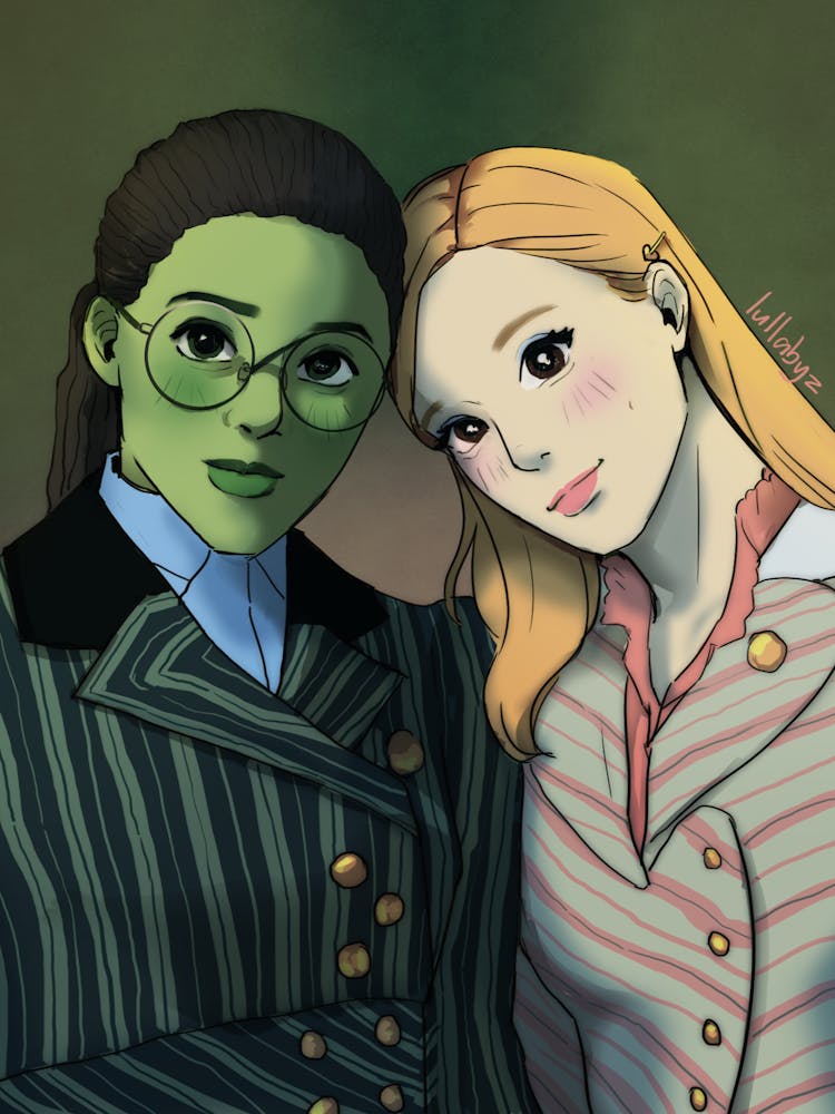 Wicked - Glinda and Elphaba Illustration