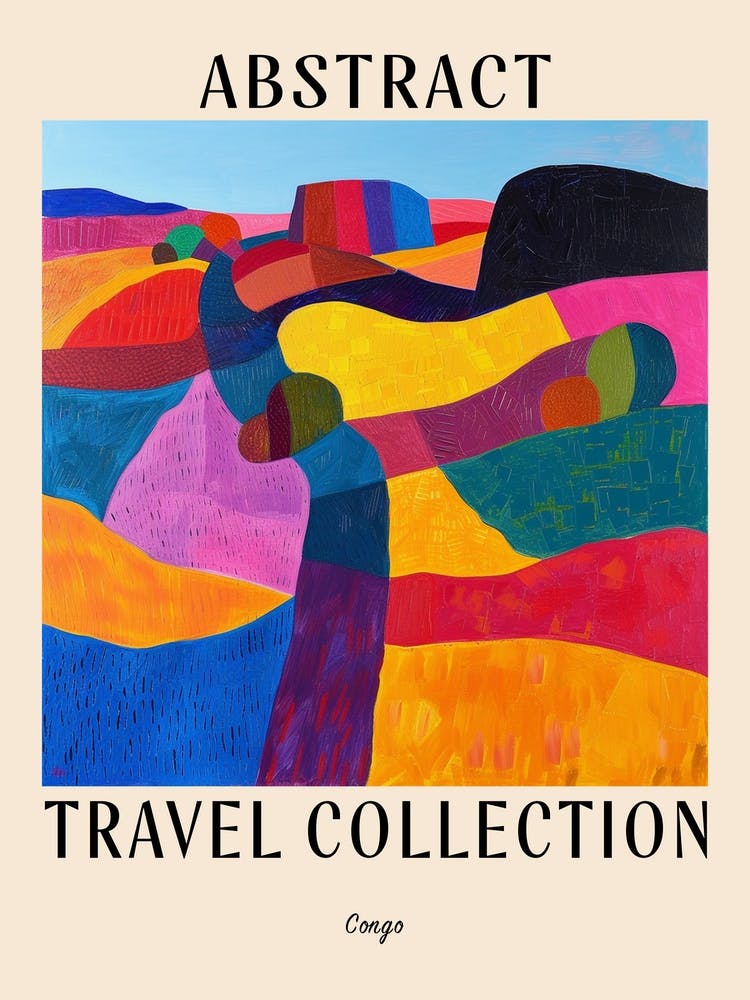 Abstract Travel Collection Poster Congo 3