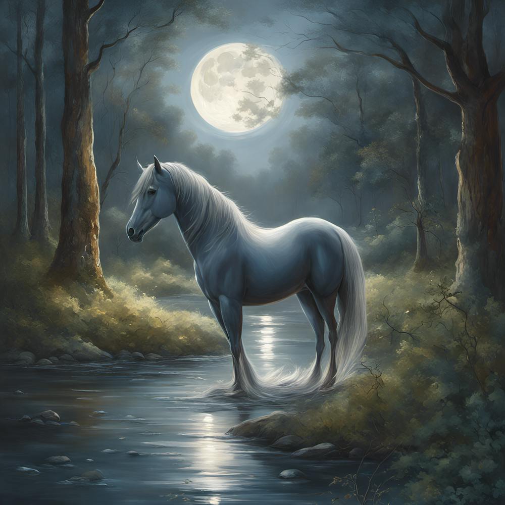 Horse In The Moonlight