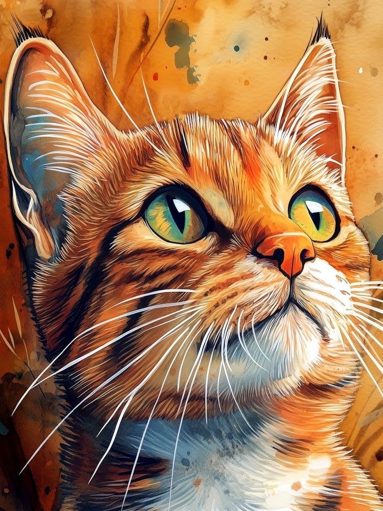 Ginger Cat Painting