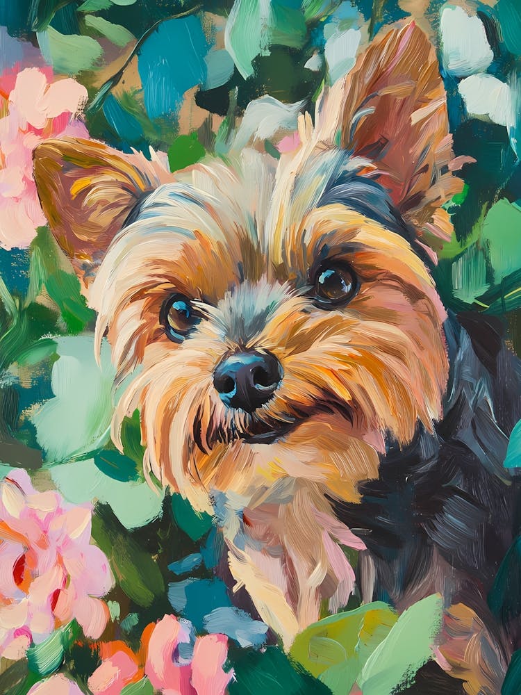 Yorkshire Terrier Floral
