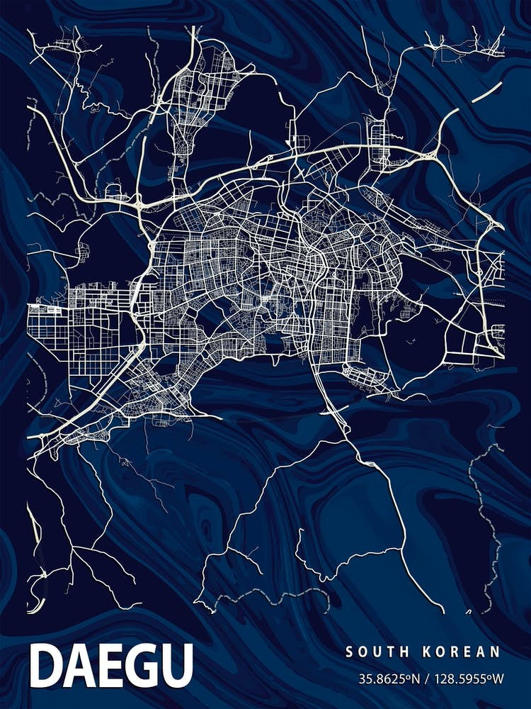 Daegu Crocus Marble Map