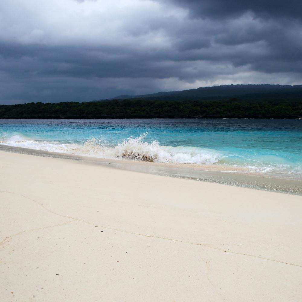 Stormy weather over the blue ocean Jaco Island