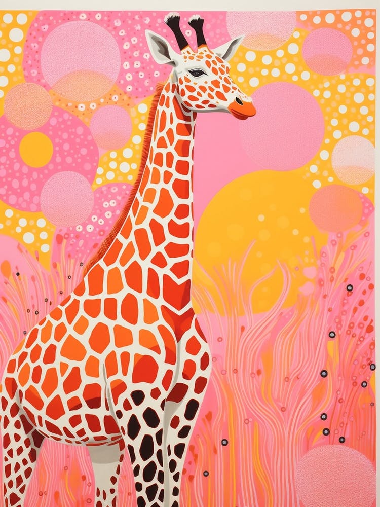 Dotty Giraffe Portrait 2