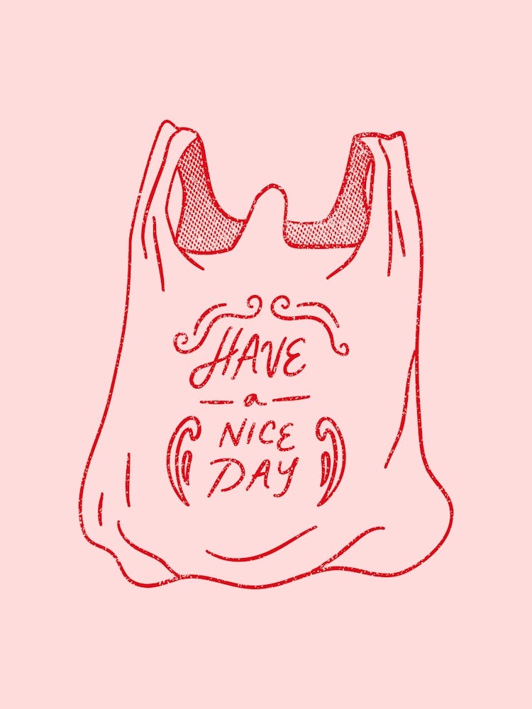 Have A Nice Day Grocery Bag Poster