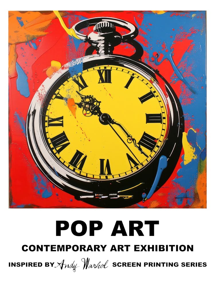 Poster Pocket Watch Pop Art